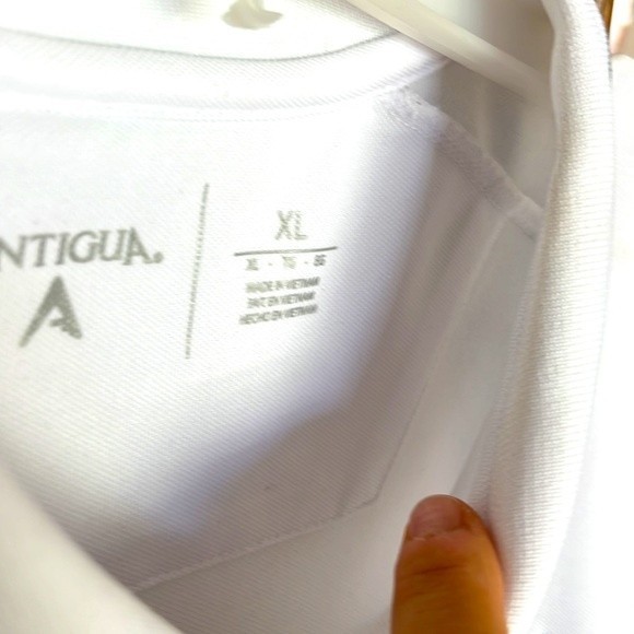 Men’s Antigua MLB White Tampa Rays 20th Anniversary Dri‎ Fit Polo sz XL - Picture 3 of 6